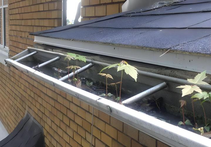 This preventive operation is essential for the waterproofing and strength of the gutter.